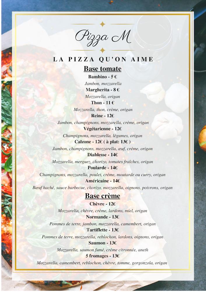 Pizza M - Menu Image 1